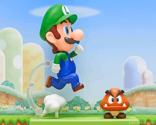 Luigi Super Mario Painting By Numbers Kits