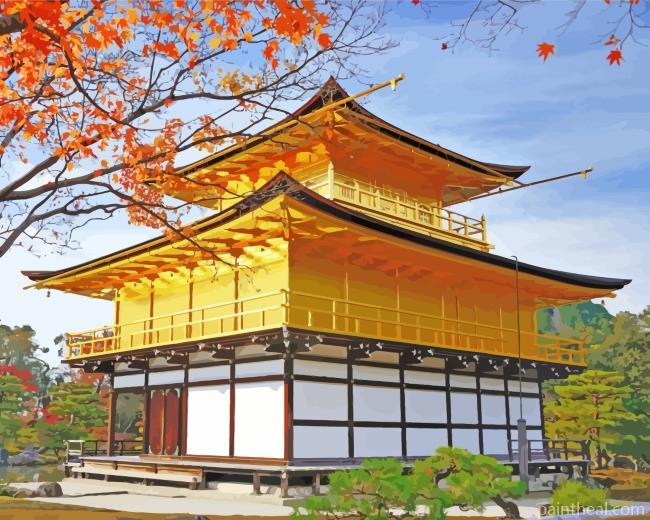 Kinkaku Ji Temple Kyoto Painting By Numbers Kits