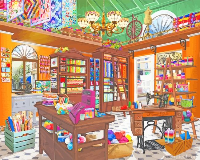 Vintage Quilt Shop Painting By Numbers Kits