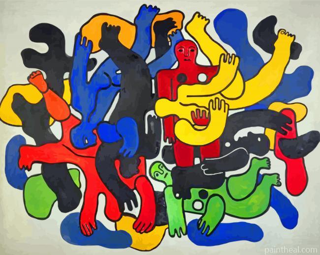 Fernard Leger Les Plongeurs Painting By Numbers Kits