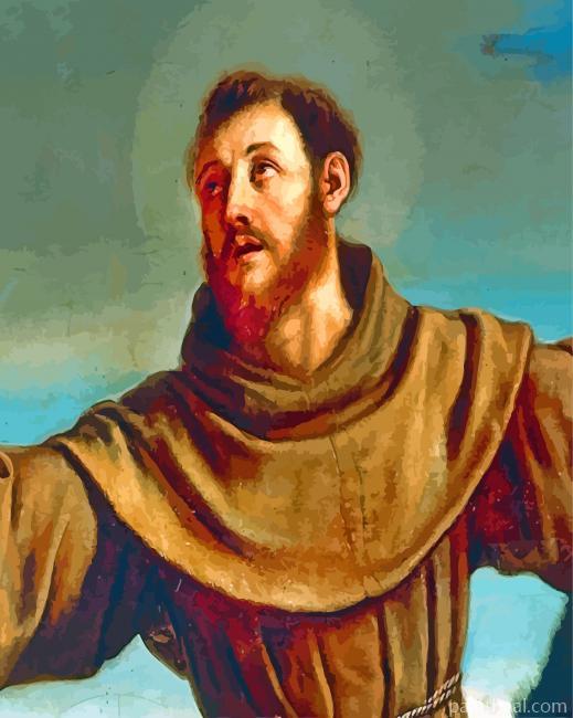 Vintage St Francis Of Assis Painting By Numbers Kits