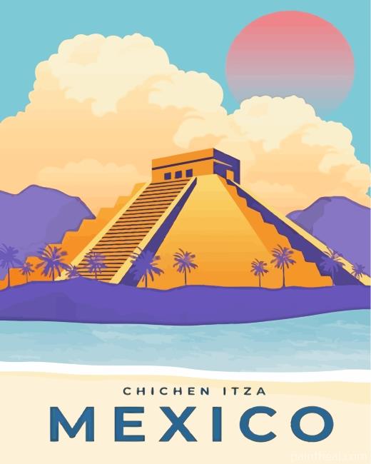 Chichen Itza Poster Painting By Numbers Kits