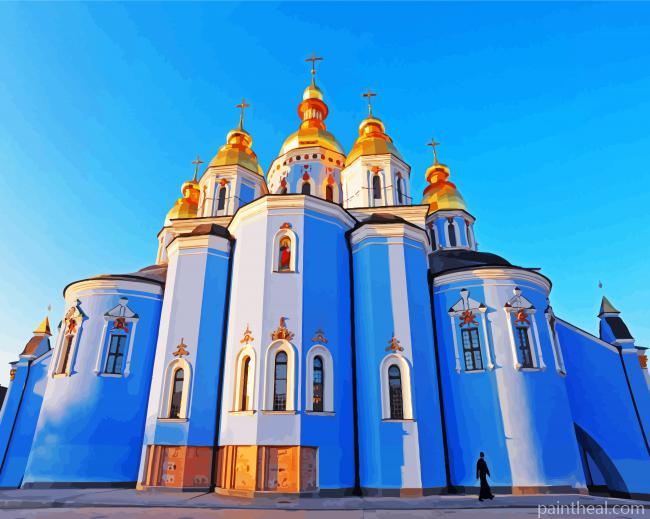 St Michael Golden Domed Monastery Kiev Painting By Numbers Kits