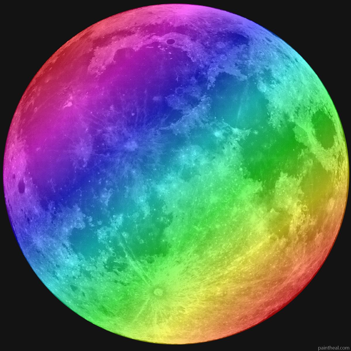 Colorful Moon Painting By Numbers Kits