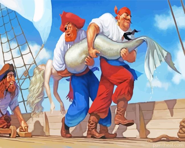 Pirates And Mermaid Painting By Numbers Kits