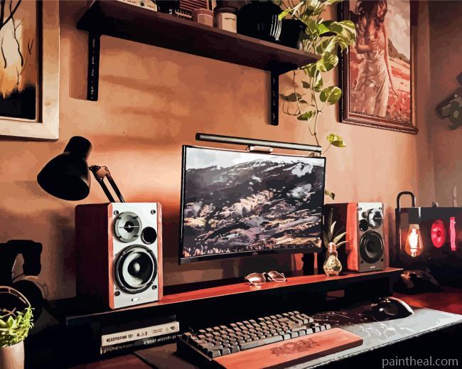 Aesthetic Computer Setup Painting By Numbers Kits