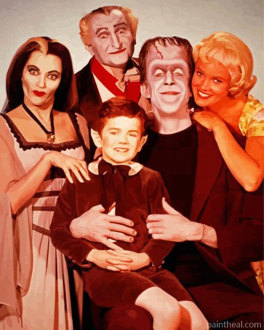Vintage The Munsters Painting By Numbers Kits