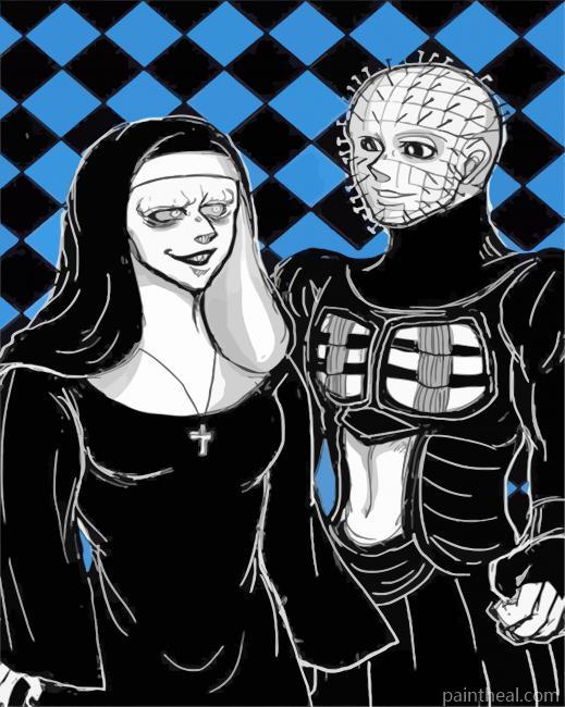 Pinhead And His Lover Painting By Numbers Kits
