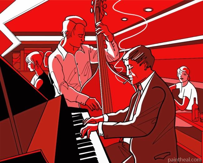 Illustration Jazz Musicians Painting By Numbers Kits