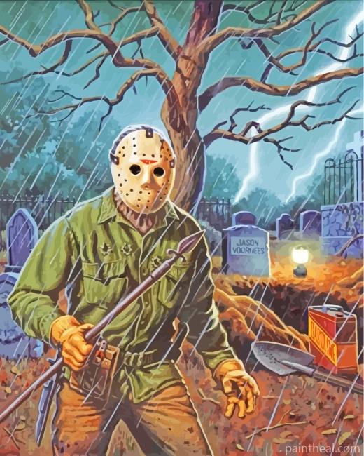 Creepy Jason Voorhees Painting By Numbers Kits