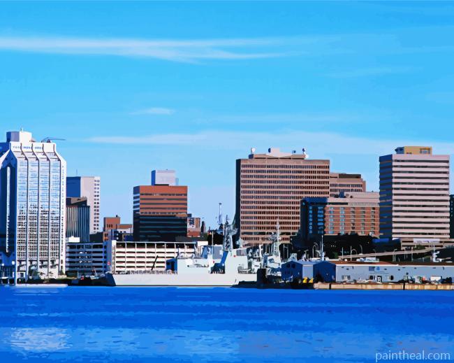Skyline Halifax Nova Scotia Painting By Numbers Kits