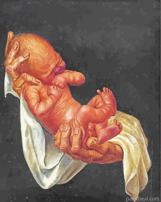 Newborn Baby On Hands Painting By Numbers Kits