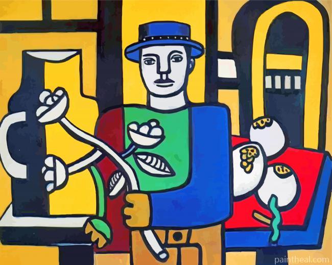 The Man In The Blue Hat Painting By Numbers Kits