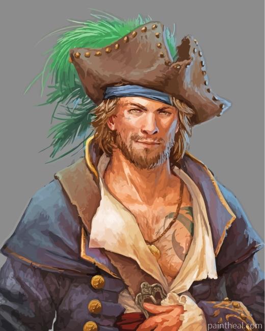 Pirate Man Art Painting By Numbers Kits