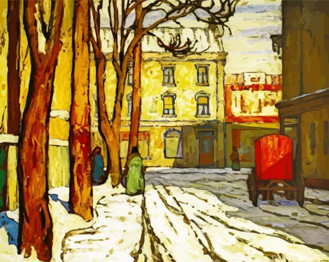 Toronto Street Winter Morning Lawren Painting By Numbers Kits