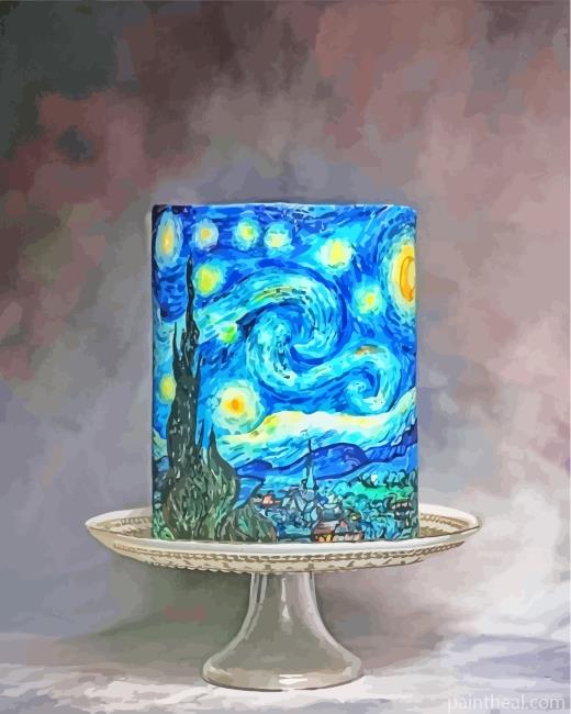 Starry Night Cake Painting By Numbers Kits