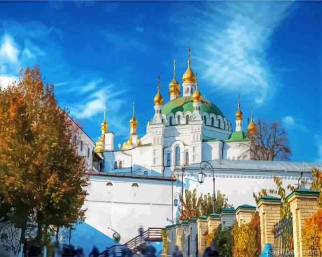 Aesthetic Kiev Pechersk Lavra Painting By Numbers Kits