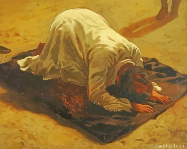 Arabian Man Prayer Painting By Numbers Kits