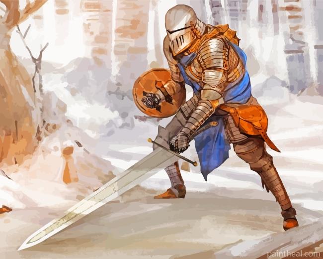 Warrior Knight Painting By Numbers Kits