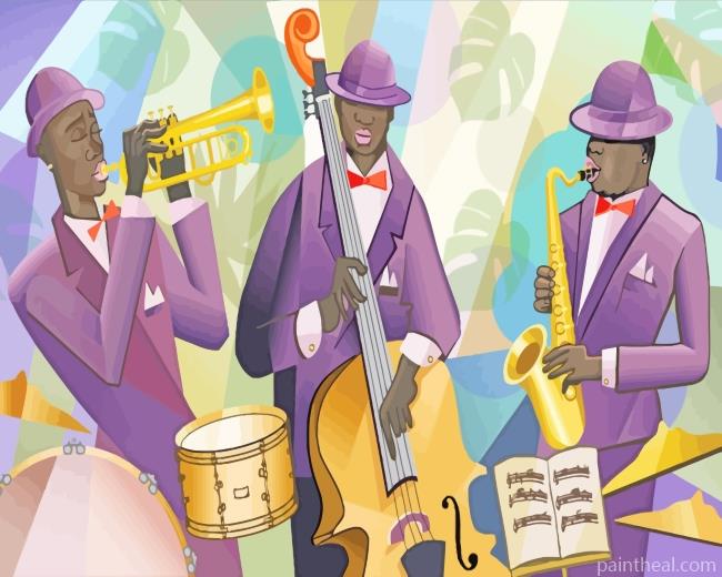 Illustration Jazz Band Painting By Numbers Kits