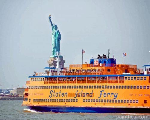 Staten Island Ferry Hoboken Painting By Numbers Kits