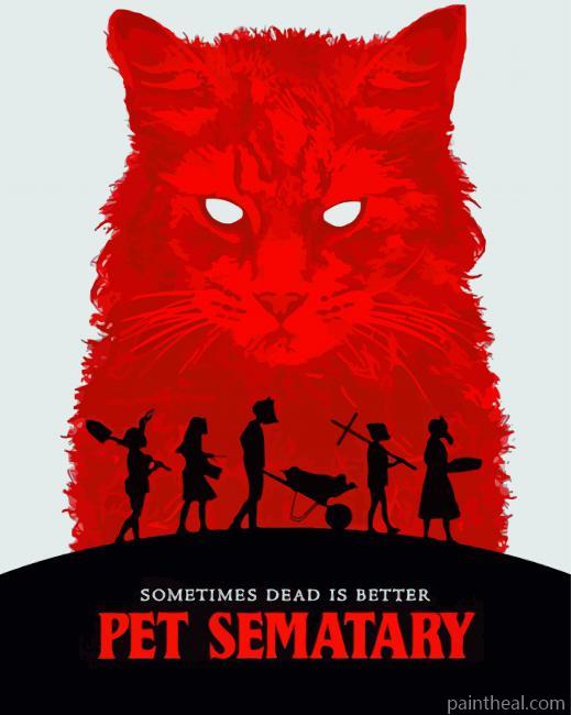 Pet Sematary Horror Film Poster Painting By Numbers Kits