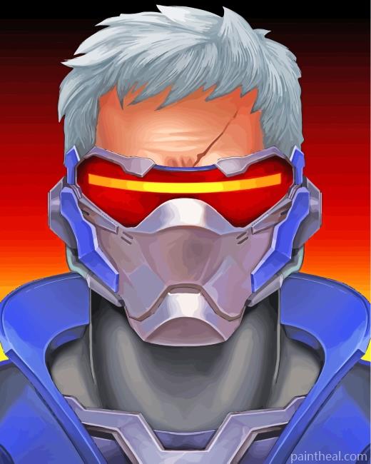Soldier 76 Overwatch Painting By Numbers Kits