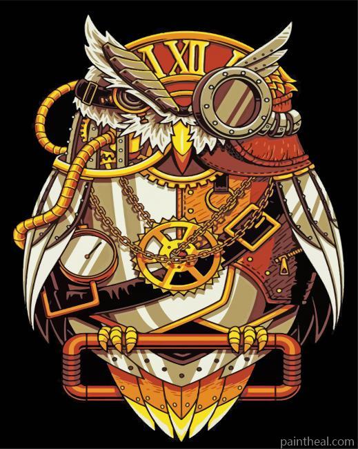 Steampunk Owl Painting By Numbers Kits