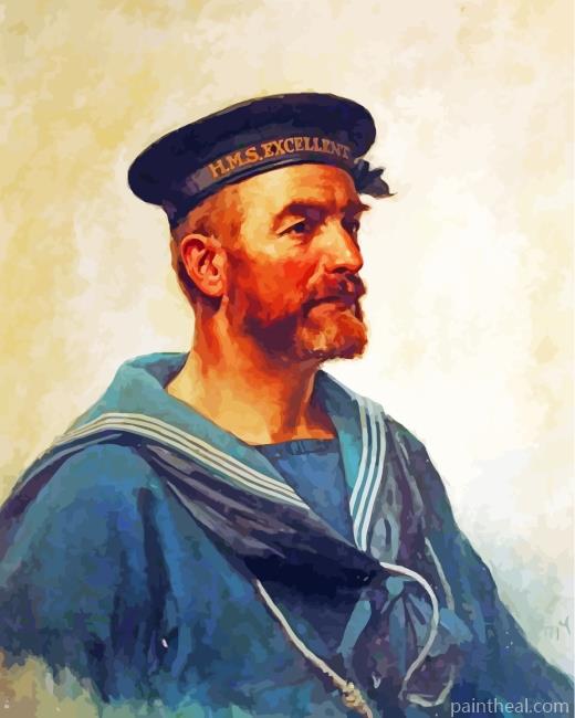 Head Of A Sailor Painting By Numbers Kits