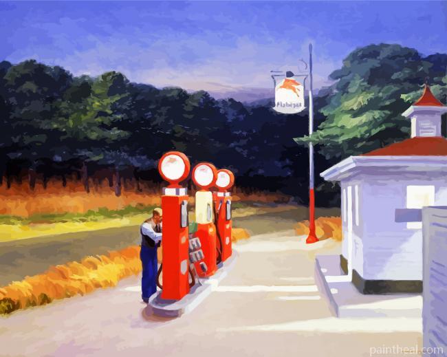 Petrol Pump Art Painting By Numbers Kits