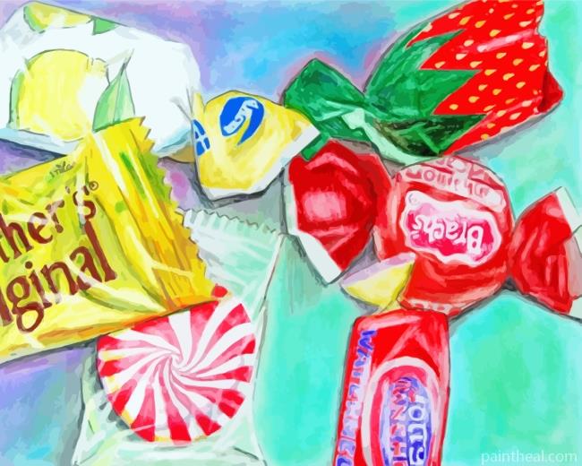 Candies Still Life Painting By Numbers Kits