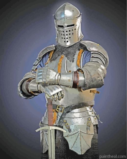 Medieval Knight Painting By Numbers Kits