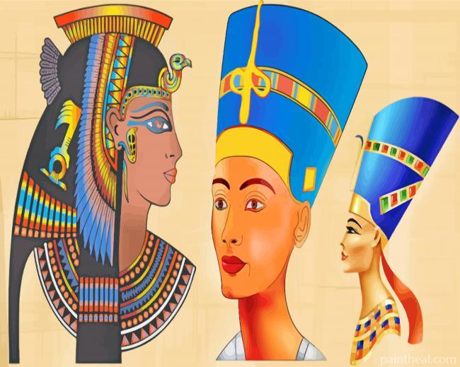 Female Pharaon Ancient Painting By Numbers Kits