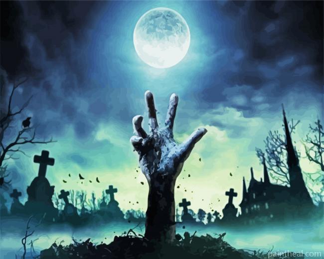 Zombie Hands Painting By Numbers Kits