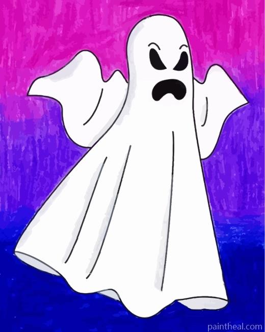 Creepy Ghost Painting By Numbers Kits