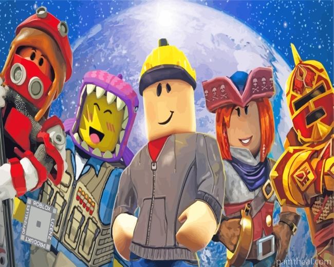 Roblox Game Characters Painting By Numbers Kits