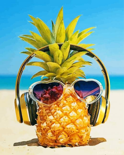 Stylish Pineapple Painting By Numbers Kits