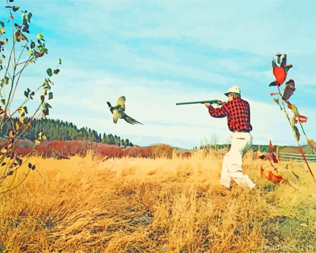 Pheasant Hunting Painting By Numbers Kits