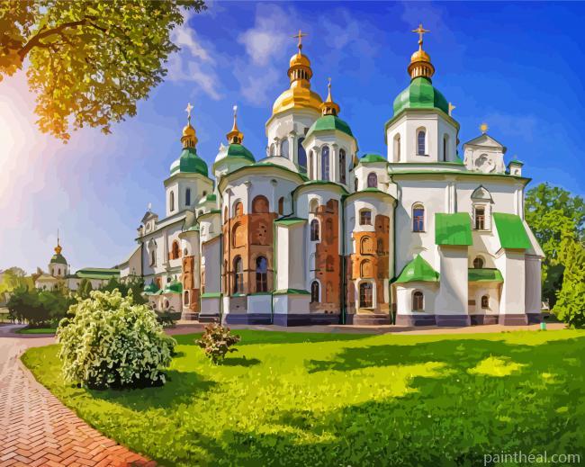 St Sophia Catherdal Kiev Painting By Numbers Kits