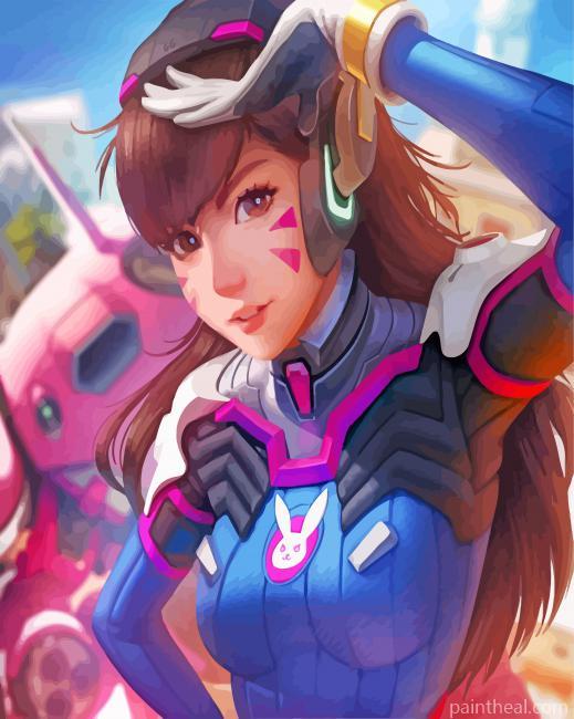 Adorable D Va Painting By Numbers Kits
