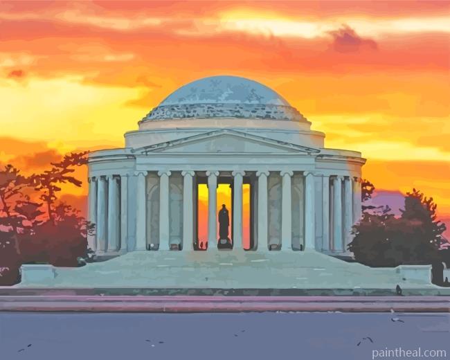 Thomas Jefferson Memorial Washington Painting By Numbers Kits