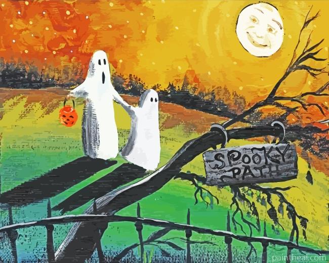 Ghosts Spooky Path Painting By Numbers Kits