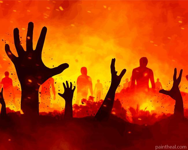Scary Zombies Hands Painting By Numbers Kits