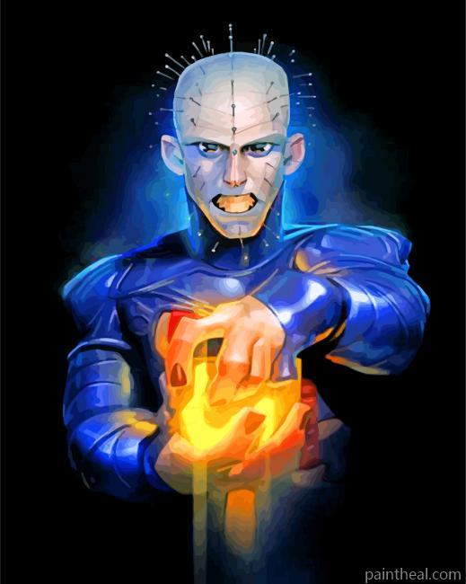 Scary Pinhead Illustration Painting By Numbers Kits