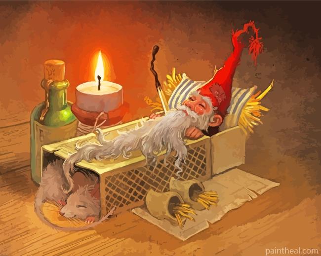 Gnome In Matchstick Painting By Numbers Kits