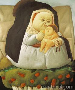 Fernando Botero Madonna With Child Painting By Numbers Kits