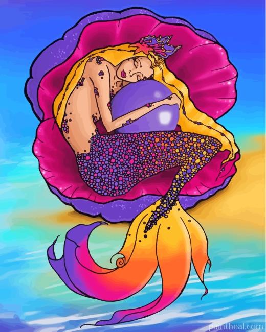 Mermaid Pearl Painting By Numbers Kits