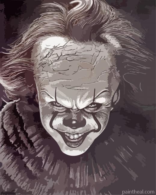 Monochrome Pennywise Painting By Numbers Kits