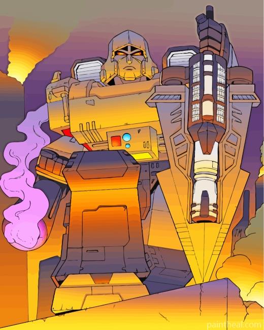 Transformers Megatron Illustration Painting By Numbers Kits