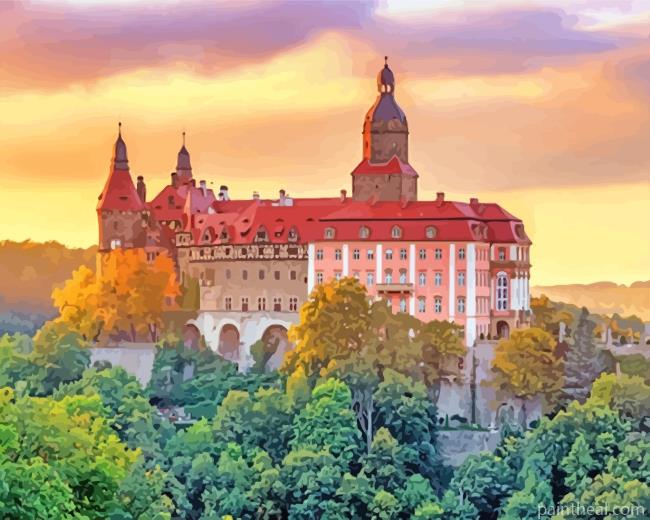Poland Ksiaz Castle Painting By Numbers Kits